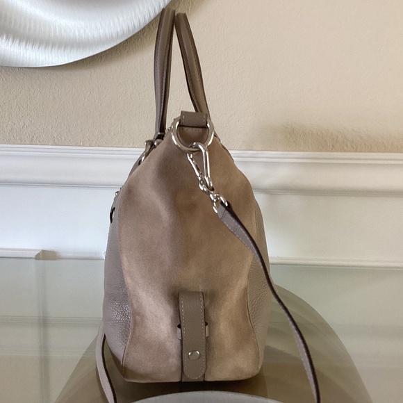 COACH Primrose Satchel Crossbody Carryall Purse Bag Pebbled Leather/Suede Combo - Picture 3 of 16